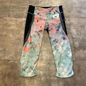 lululemon run top speed crop full-on luxtreme blushed illusion multi size 4